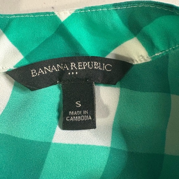 Banana Republic Teal and White Plaid Top - Picture 4 of 11